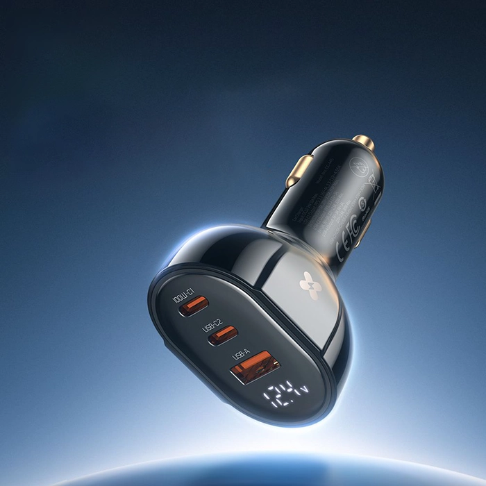 شارژر فندکی مکدودو CC-4450 با ۳ پورت، پشتیبانی از PD/QC، فست شارژ و نمایشگر دیجیتال برای شارژ دستگاههای شما در خودرو