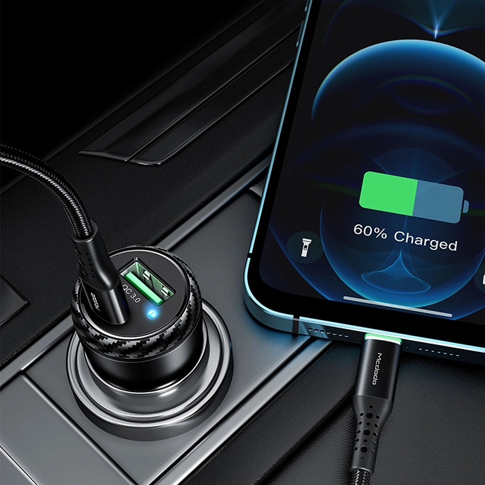 شارژر فندکی مک‌دودو CC-5970، راه‌حل مناسب برای فست شارژ دستگاه‌های شما در خودرو با توان 38 وات، PD+QC3.0