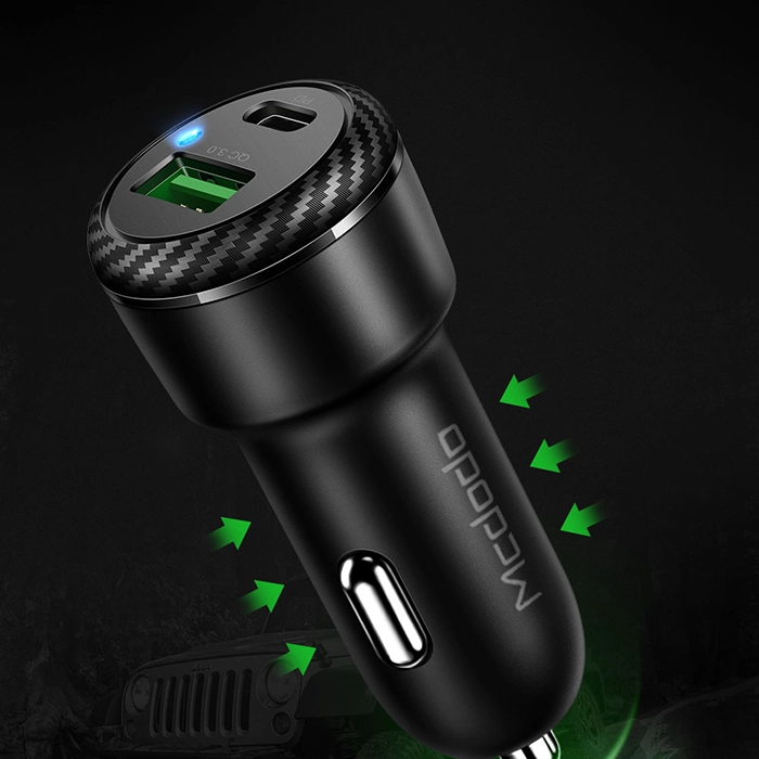 شارژر فندکی مک‌دودو CC-5970، تجربه فست شارژ کارآمد در خودرو با PD+QC3.0