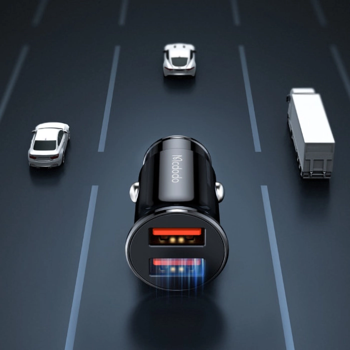 شارژر فندکی مک‌دودو CC-6602، راه‌حل مناسب برای شارژ دو دستگاه در خودرو با توان 12 وات و فست شارژ