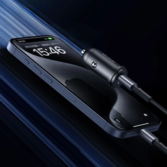 شارژر فندکی مکدودو CC-7493، تجربه شارژ کارآمد در خودرو با فست شارژ PD و کابل Type-C دو سر