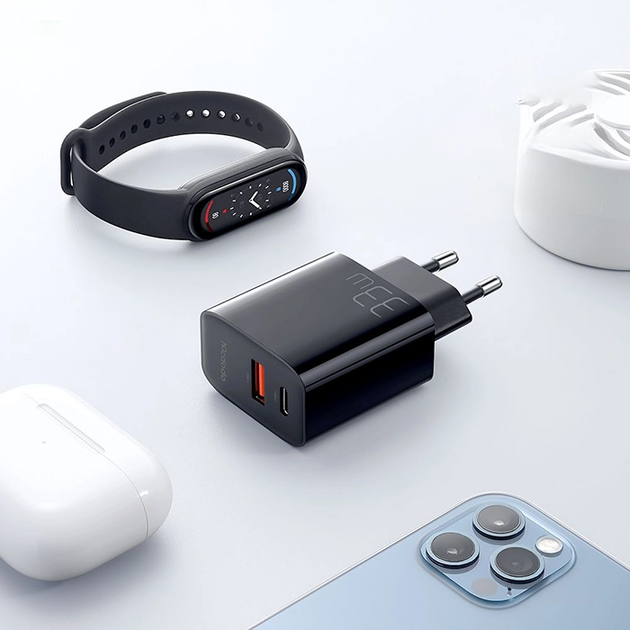 شارژر اصلی 33 وات مک‌دودو CH-0922، تجربه شارژ سریع و کارآمد با فناوری PD و QC به همراه کابل تایپ سی 60 وات