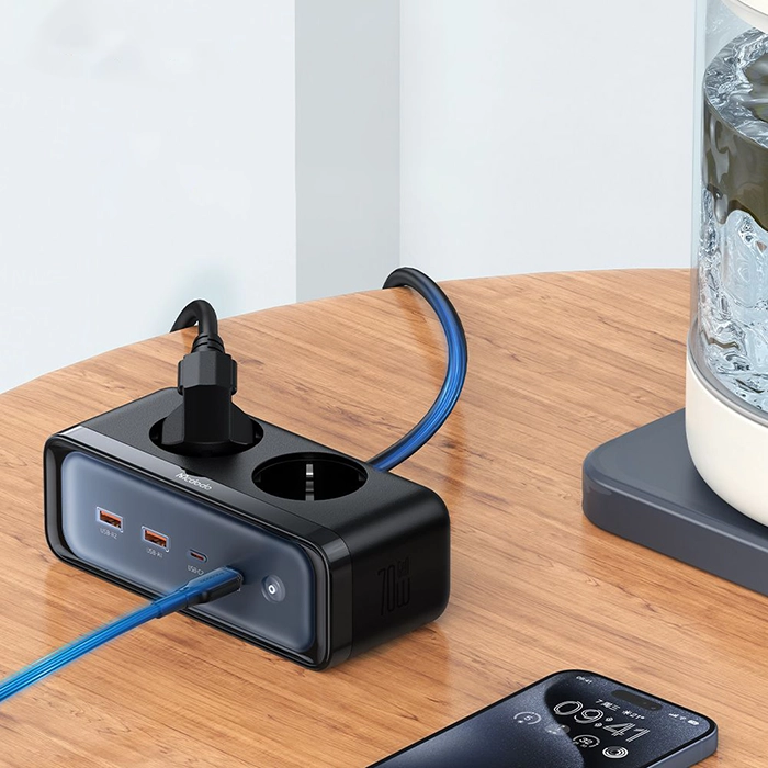 چندراهی و شارژر 70W GaN مک‌دودو CH-4610 با طراحی محافظ برق و فست شارژ PD.