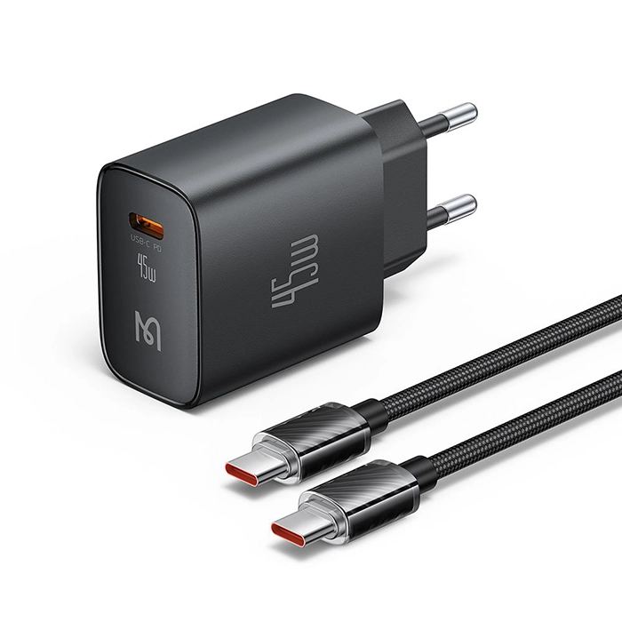 شارژر دیواری 45 وات مکدودو CH-5080 با قابلیت شارژ سریع و فناوری سوپرفست 2.0 به همراه کابل