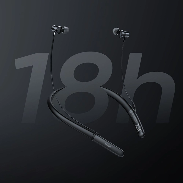 هندزفری بلوتوثی دورگردنی مک دودو HP-0210 | حذف نویز ENC، باتری قوی، میکروفون HD