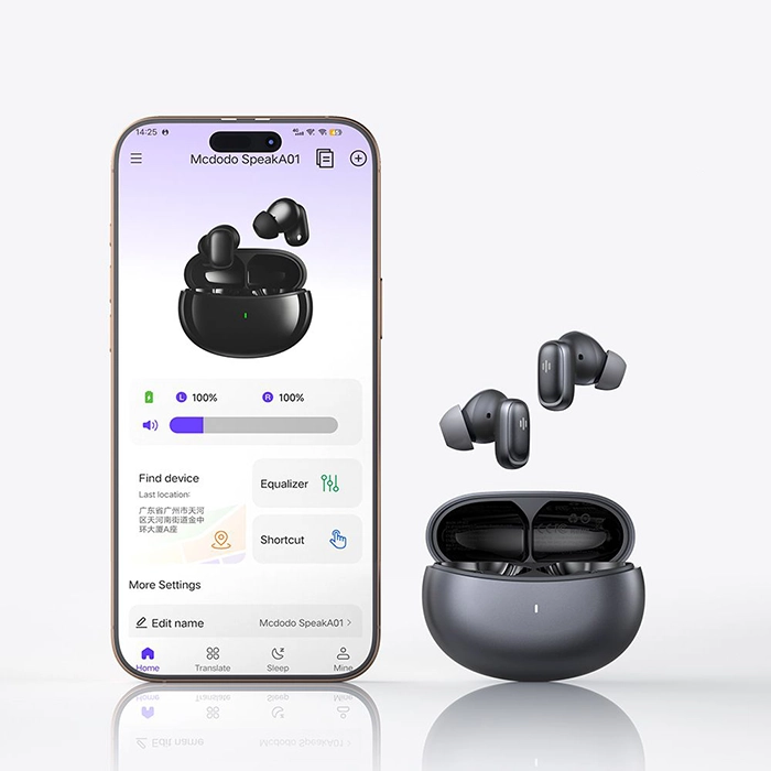 هندزفری مک دودو HP-822، ایدهآل برای ترجمه همزمان و مکالمات شفاف با مترجم AI، حذف نویز و صدای