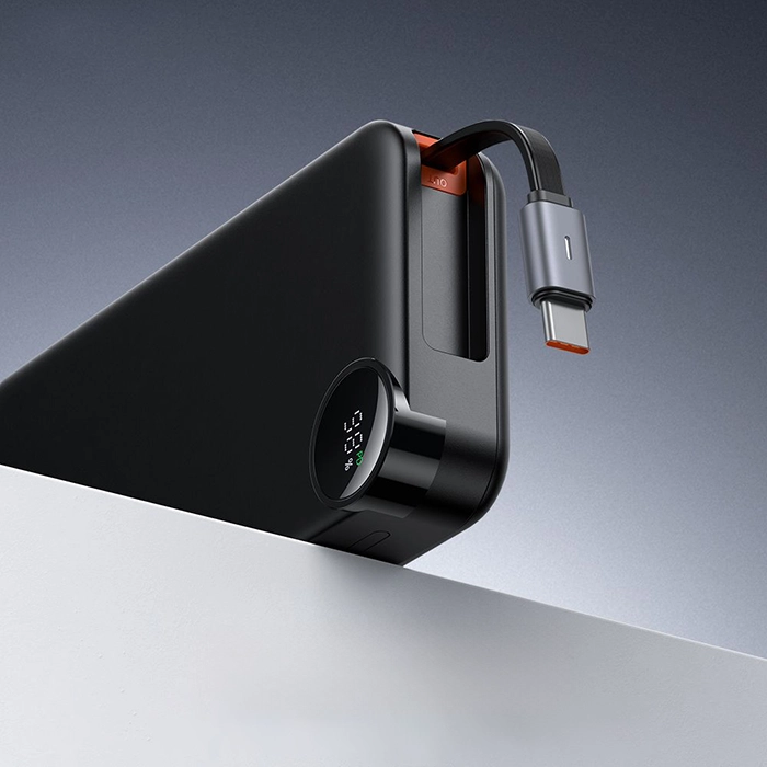 پاوربانک مک‌دودو MC-3860، با توان ۲۲.۵ وات و ظرفیت ۱۰۰۰۰ میلی‌آمپر به همراه کابل تایپ سی برای شارژ سریع و آسان دستگاه‌های شما.