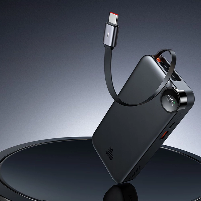 پاوربانک مک‌دودو MC-3870 با قابلیت شارژ سریع 30 وات و ظرفیت 10000 میلی‌آمپر به همراه کابل شارژ