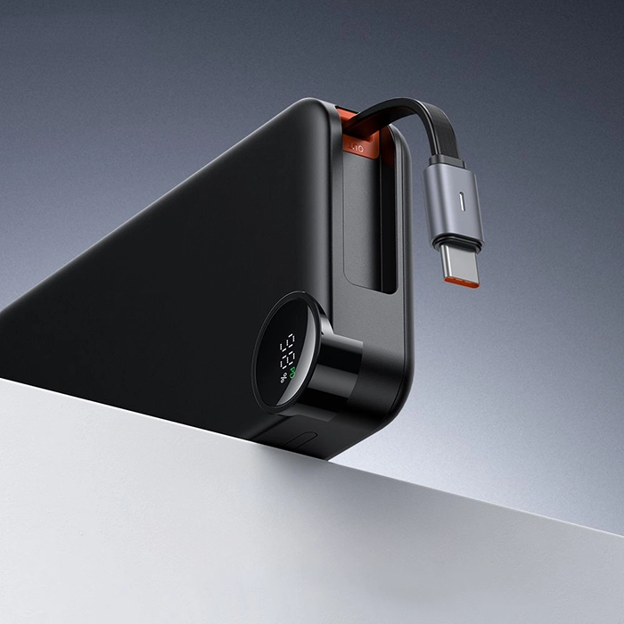 پاوربانک مک‌دودو MC-3870، با توان 30 وات و ظرفیت 10000 میلی‌آمپر به همراه کابل شارژ برای شارژ سریع و آسان دستگاه‌های شما.