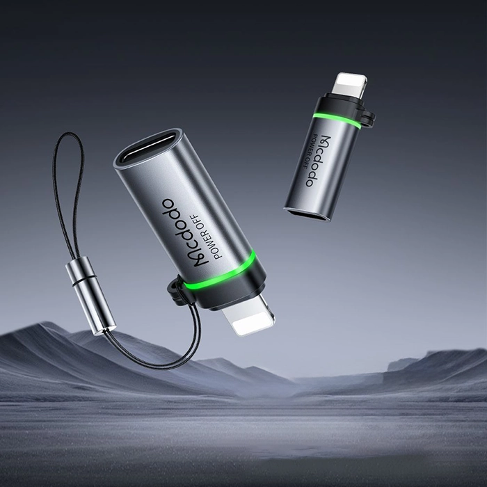 تبدیل Type-C به Lightning مکدودو OT-2590، امکان شارژ سریع PD دستگاههای iOS با توان 36 وات و قطع خودکار پس از تکمیل شارژ