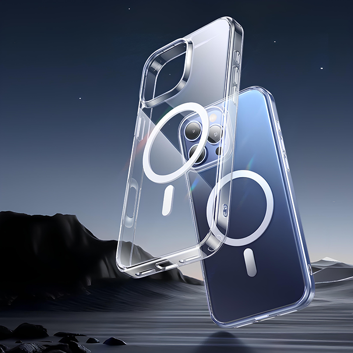 قاب شفاف مگ‌سیف مک‌دودو PC-4922 آیفون 16 پرو با قابلیت مگ‌سیف برای اتصال آسان به لوازم جانبی و محافظت از لنز دوربین، مقاوم در برابر زرد شدن