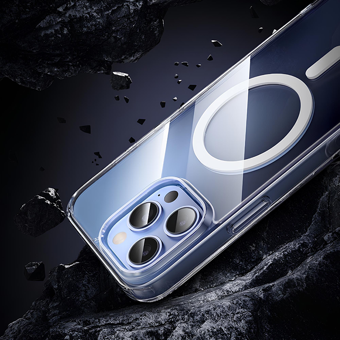 قاب شفاف مگ‌سیف مک‌دودو PC-4922 آیفون 16 پرو با قابلیت مگ‌سیف برای اتصال آسان به لوازم جانبی و محافظت از لنز دوربین، مقاوم در برابر زرد شدن