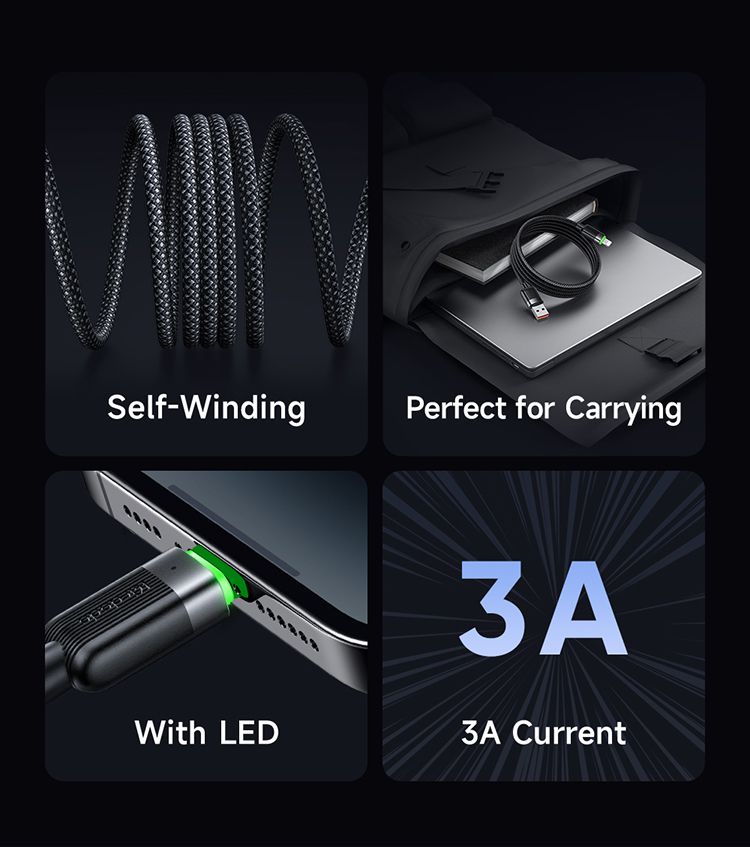 کابل مکدودو (Mcdodo CA-6000) USB-A به Lightning 3A مگنتی – طول 1.2 متر، شارژ سریع و انتقال دیتا