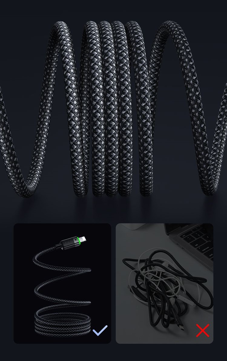 کابل مکدودو (Mcdodo CA-6000) USB-A به Lightning 3A مگنتی – طول 1.2 متر، شارژ سریع و انتقال دیتا