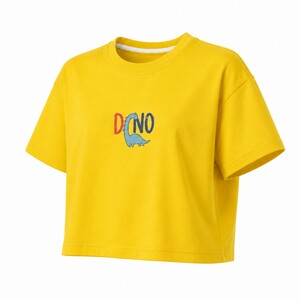کراپ آستین کوتاه طرح Dino