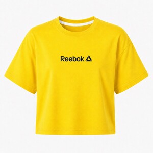 کراپ آستین کوتاه طرح Reebok