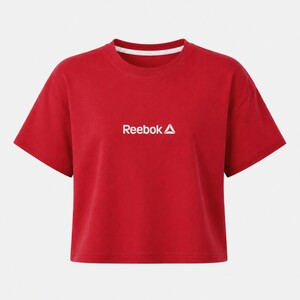 کراپ آستین کوتاه طرح Reebok