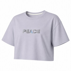 کراپ آستین کوتاه طرح Peace