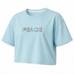 کراپ آستین کوتاه طرح Peace