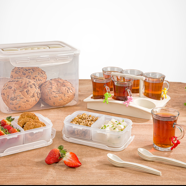 سرویس چای و صبحانه‌خوری مسافرتی ساده لیمون