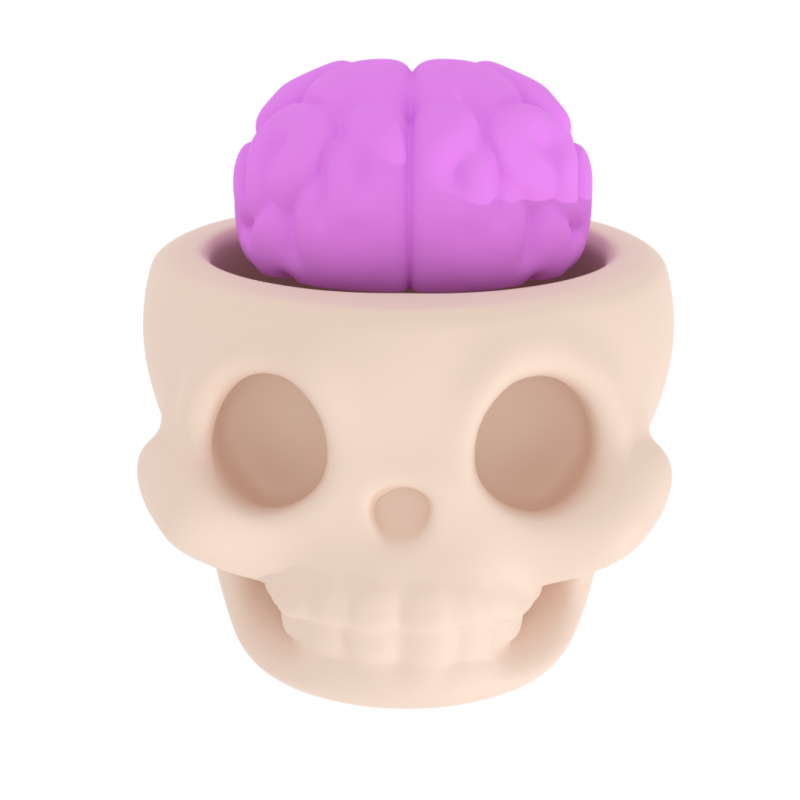 آویز جمجمه با مغز متحرک