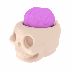 آویز جمجمه با مغز - راست