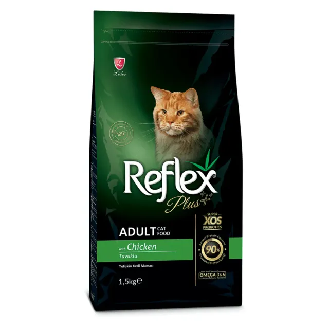 غذای خشک گربه بالغ رفلکس پلاس با طعم مرغ Reflex Plus Adult Cat Food With Chicken