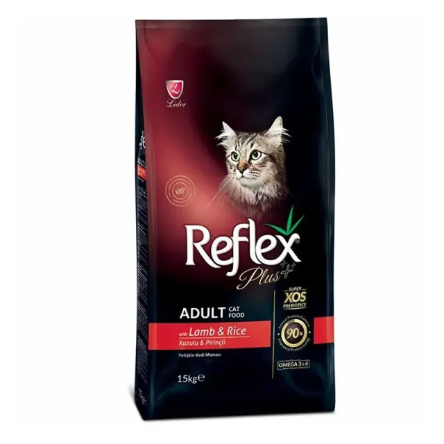 غذای خشک گربه بالغ رفلکس پلاس با بره و برنج Reflex Plus Adult Cat Food with Lamb