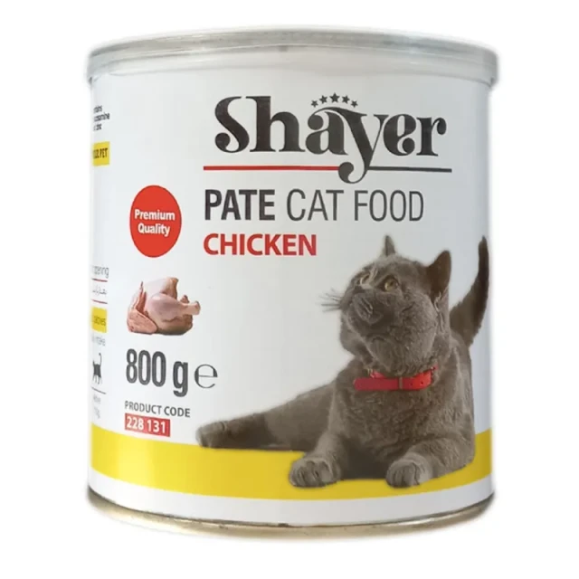کنسرو پته گربه بالغ شایر با طعم مرغ  Shayer Pate Chicken