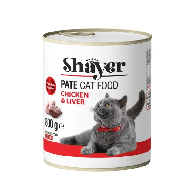 کنسرو پته گربه بالغ شایر با مرغ و جگر Shayer Chicken & Liver