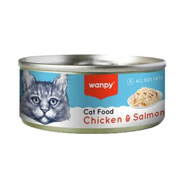 کنسرو گربه ونپی با مرغ و سالمون  Wanpy Chicken & Salmon