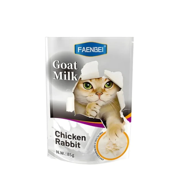پوچ گربه فنبی با شیر بز، مرغ و خرگوش FAENBEI Goat Milk Cat Snack Pouch with Chicken & Rabbit
