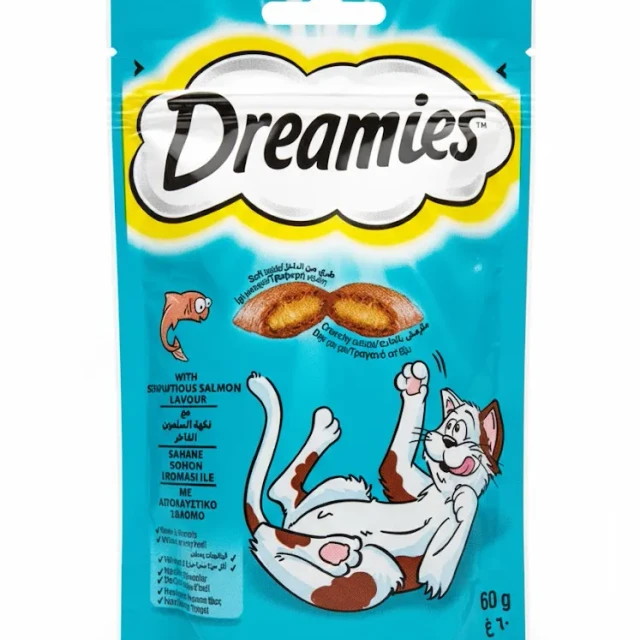 تشویقی گربه دریمیز با طعم ماهی تن، سالمون و میگو DREAMIES Shake Ups Multivitamins Seafood Flavour Cat Treats