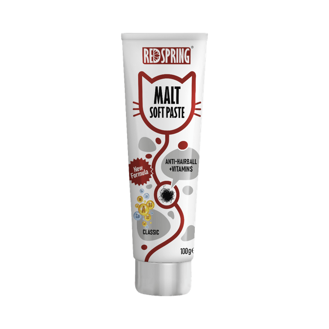 خمیر مالت ضد گلوله مویی گربه رداسپرینگ مدل کلاسیک بدون طعم  RedSpring Malt Soft Paste Classic Anti-Hairball