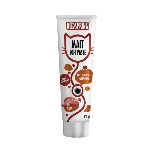 خمیر مالت ضد گلوله مویی گربه رداسپرینگ با طعم گوشت گوساله RedSpring Malt Soft Paste with Beef Flavor