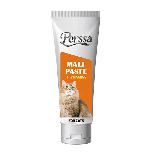 خمیر مالت و مولتی‌ویتامین گربه پرسا ضد گلوله مو Perssa Cat Malt Paste + Vitamins Anti-Hairball
