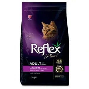 غذای خشک گربه بالغ رفلکس پلاس گورمت با طعم مرغ Reflex Plus Gourmet