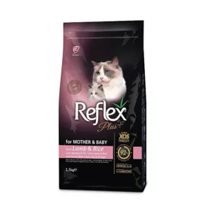 غذای خشک مادر و بچه گربه رفلکس پلاس با بره و برنج Reflex Plus Mother & Baby