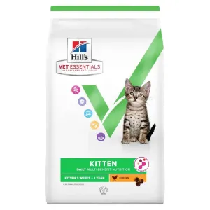 غذای خشک بچه گربه هیلز وت اسنشیالز با مرغ Hill’s Vet Essentials Multi-Benefit Kitten