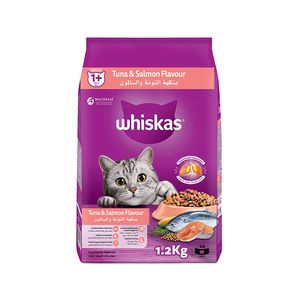 غذای خشک گربه بالغ ویسکاس با طعم ماهی تن و سالمون  Whiskas Tuna & Salmon Flavour Adult + 1