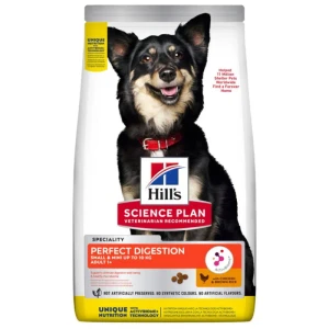 غذای خشک سگ بالغ نژاد کوچک هیلز پرفکت دایجسشن با مرغ و برنج قهوه‌ای Hill’s Science Plan Perfect Digestion Small & Mini Adult