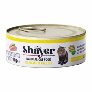 کنسرو نچرال گربه بالغ شایر با فیله مرغ و برنج در سس  Shayer Chicken Fillet