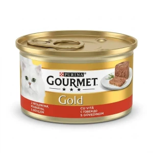 کنسرو پته گربه بالغ پورینا گورمت گلد با گوشت گاو  Purina Gourmet Gold Pâté Beef