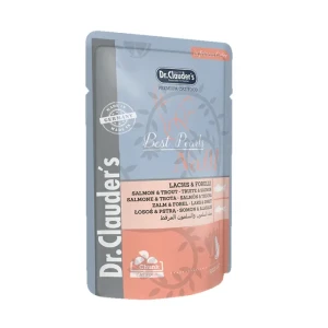 پوچ گربه بالغ دکتر کلادرز Best Pearls No.01 با سالمون و قزل‌آلا در ژله Dr. Clauder’s Best Pearls No.01 Salmon & Trout