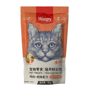 پوچ تشویقی گربه ونپی با مرغ و ماهی کاد Wanpy Chicken & Codfish Fresh Sealed Pack