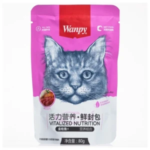 پوچ گربه ونپی با ماهی تن و سالمون Wanpy Vitalized Nutrition Tuna & Salmon Fresh Sealed Pack