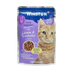 پوچ گربه بالغ وینستون با طعم بره و بوقلمون در ژله Winston Adult Cat Pouch with Lamb & Turkey in Jelly