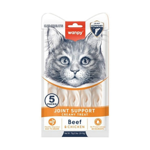 بستنی گربه ونپی Joint Support مخصوص حمایت از مفاصل با طعم گوشت گاو و مرغ WANPY Joint Support Creamy Treat Beef & Chicken for Cats