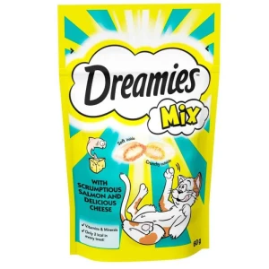 تشویقی گربه دریمیز با طعم ماهی سالمون و پنیر DREAMIES Mix Cat Treats with Salmon & Cheese