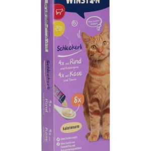 بستنی گربه وینستون Schleckerli با طعم گوشت گاو و پنیر Winston Schleckerli Beef & Cat Grass / Cheese & Taurine